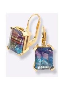 Paar Ohrh&auml;nger Lady, silber (silber vergoldet 925), Ohrringe, Damen