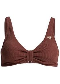Triangel-Bikini-Top Roxy "Roxy Sunshine", Damen, Gr. S, Cup B, cappuccino, Obermaterial: 89% Microfaser, 11% Elasthan;, Bikini-Oberteile