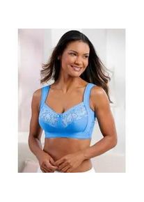Miss Mary Of Sweden Entlastungs-BH MISS MARY, Damen, Gr. 95, Cup E, aqua, 64% Baumwolle, 17% Polyamid, 13% Elasthan, 6% Polyester, BHs BH Entlastungs-BH B&uuml;gelloser-BH