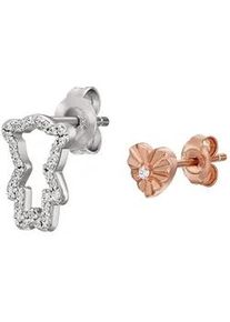 Paar Ohrstecker Emporio Armani "Schmuck Geschenk Silber 925 Ohrringe Teddy Herz", rosa (silberfarben, ros&eacute;goldfarben, kristallwei&szlig;, kristallwei&szlig;), Ohrringe, Damen, Silber 925 (Sterlingsilber), mit Zirkonia (synth.)