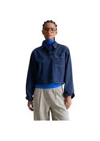 Marc O'Polo Langarmbluse MARC O'POLO DENIM "aus reiner Bio-Baumwolle", Damen, Gr. S, dunkelblau, Obermaterial: 100% Baumwolle, unifarben, relaxed fit bauchfrei, normaler Saum, Blusen