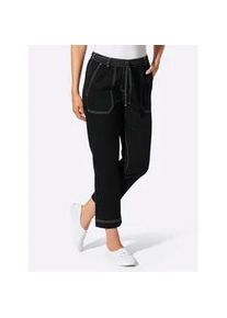 7/8-Jeans Classic Basics, Damen, Gr. 19, Kurzgr&ouml;&szlig;en, schwarz, 98% Baumwolle, 2% Elasthan, unifarben, 7/8-L&auml;nge, Jeans