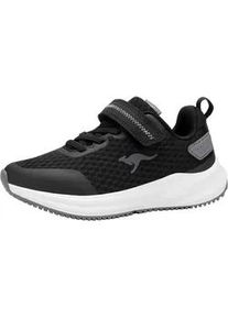 Sneaker Kangaroos "K-RDK FAM EV", Damen, Gr. 33, jet schwarz, steel grau, Mesh, Synthetik, Schuhe Sneaker