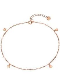 Glanzst&uuml;cke M&uuml;nchen Fu&szlig;kette GLANZST&Uuml;CKE M&Uuml;NCHEN "GSM490", rosa (ros&eacute;gold), Fu&szlig;ketten, Damen, Silber 925 (Sterlingsilber), aus Sterling Silber