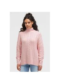 Rundhalspullover SOCCX, Damen, Gr. XS/S, pearl rose, Strick, Material: 86% Polyacryl, 14% Nylon, unifarben, relaxed fit kurz, Rundhals, Fledermaus&auml;rmel Rippb&uuml;ndchen, Pullover Rundhalspullover, mit Seitenschlitze