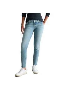 Marc O'Polo Slim-fit-Jeans MARC O'POLO DENIM "aus Organic Cotton-Mix", Damen, Gr. 32, L&auml;nge 32, light blau, Obermaterial: 95% Baumwolle, 2% Elasthan, 3% Elastomultiester, unifarben, slim fit kn&ouml;chelfrei, Jeans Slim-fit-Jeans