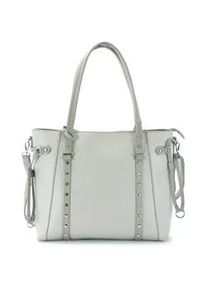 Henkeltasche Harpa "ANNA", Damen, Gr. B/H/T: 13cm x 30cm x 44cm, grau, Lederimitat, unifarben, Taschen, in zeitlosem Design