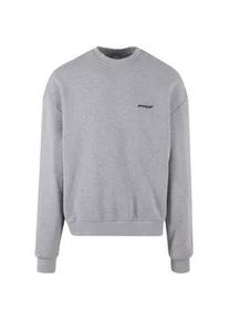 Sweater "Upscale by Mister Tee Upscale Core EMB Oversize Crewneck", Herren, Gr. XL, erdgrau, 100% Baumwolle, UPSCALE BY MISTER TEE, bedruckt, Rundhals, Sweatshirts Sweater