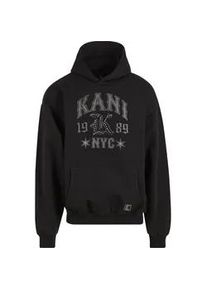 Kapuzenpullover Karl Kani "Karl Kani Kani Western Os Hoodie", Herren, Gr. S, schwarz, 70% Baumwolle, 30% Polyester, mehrfarbig, normal, ohne Ausschnitt, Pullover Kapuzenpullover
