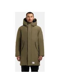 Wintermantel Khujo "Fogg", Herren, Gr. M (50), gr&uuml;n, Obermaterial: 100% Polyester; Innenfutter: 100% Nylon; Wattierung: 100% Polyester, Basic, gerade ca. Mitte Oberschenkel, hoch geschlossener Ausschnitt, &Auml;rmel ohne &Auml;rmelschlitz Rippstrickb&uuml;ndchen, M&auml;ntel Wintermantel, Langer Herren Mantel mit magnetischen Details