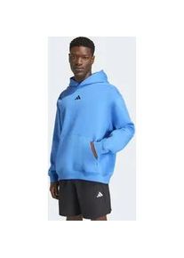 Kapuzensweatjacke Adidas PERFORMANCE "OVERSIZE HOODIE", Herren, Gr. XXL, ray blau, Obermaterial: 70% Baumwolle, 30% Polyester, angesetztes B&uuml;ndchen, Sweatjacken