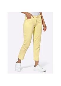 7/8-Jeans Casual Looks, Damen, Gr. 22, Kurzgr&ouml;&szlig;en, gelb (zitrone), 98% Baumwolle, 2% Elasthan, unifarben, 7/8-L&auml;nge, Jeans