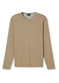 Strickpullover OLYMP "OLYMP Casual Strick", Herren, Gr. L, camel, 100% Baumwolle, Pullover Strickpullover