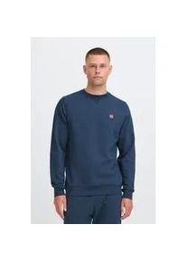 Rundhalspullover Blend "BHPova", Herren, Gr. L, marineblaus melange, Sweatware, 60% Baumwolle, 40% Polyester, unifarben, normal normal, Rundhals, Pullover Rundhalspullover, Klassischer Sweatpullover mit Rundhalsausschnitt