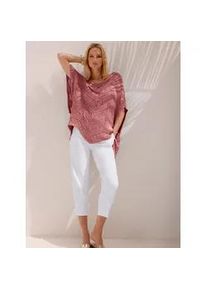 Strickpullover Heine "Pullover", Damen, Gr. 44/46, koralle, 80% Viskose, 20% metallisierte Fasern, unifarben, Pullover Strickpullover