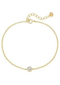 Glanzst&uuml;cke M&uuml;nchen Gliederarmband GLANZST&Uuml;CKE M&Uuml;NCHEN "GSM4005", gelb (gelbgold, wei&szlig;), Armb&auml;nder, Damen, Silber 925 (Sterlingsilber), Gliederarmband, mit Zirkonia