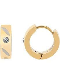 Adelia&acute;s Klappcreolen ADELIA ́S "Damen Ohrringe &ndash; Klappcreole aus Edelstahl mit Strass Steinchen", Damen, Gr. Damen, Edelstahl, silber, Ohrringe Klappcreolen, Perfekt als Geschenk zum Geburtstag