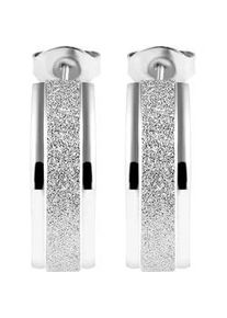 Adelia&acute;s Paar Ohrh&auml;nger ADELIA ́S "Damen Ohrringe &ndash; Ohrstecker aus Edelstahl", Damen, Gr. Damen, Edelstahl, silber, Ohrringe, Ideal als Geschenk &ndash; dezent und elegant