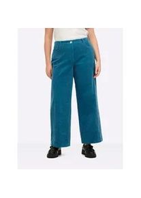 Cordhose sheego, Damen, Gr. 42, Normalgr&ouml;&szlig;en, topas, 98% Baumwolle, 2% Elasthan, unifarben, Hosen Cordhose