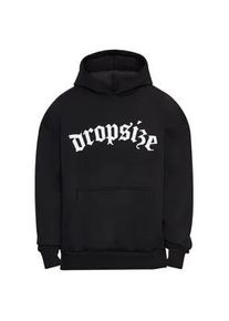 Kapuzenpullover DROPSIZE "Dropsize Herren Dropsize Super Heavy Future Is Ours Hoodie", Herren, Gr. S, schwarz, 70% Baumwolle, 30% Polyester, unifarben, relaxed fit, ohne Ausschnitt, Pullover Kapuzenpullover
