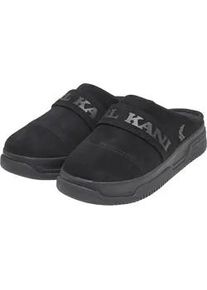 Sandale Karl Kani "Karl Kani Samo Slipper", Damen, Gr. 37,5, schwarz, Leder, unifarben, Schuhe Sandale