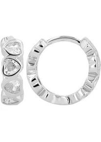 Adelia&acute;s Paar Ohrh&auml;nger ADELIA ́S "Damen Ohrringe &ndash; Herz aus 925 Silber mit Zirkonia", Damen, Gr. Damen, Silber 925 (Sterlingsilber), silber, Ohrringe, Sch&ouml;ne Geschenkidee zum Weihnachten