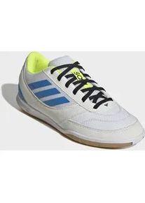 Fu&szlig;ballschuh Adidas PERFORMANCE "TOP SALA COMPETITION II KIDS, HALLENB&Ouml;DEN", M&auml;dchen, Gr. 36, cloud wei&szlig;, lucid ray blau, solar gelb, Synthetik, Textil, Schuhe Fu&szlig;ballschuh, f&uuml;r Hallenboden, f&uuml;r Kinder & Jugendliche