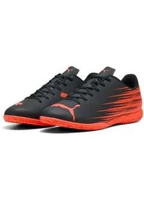 Fu&szlig;ballschuh Puma "ATTACANTO II IT", Herren, Gr. 46,5, Puma schwarz, glowing rot, Synthetik, bedruckt, Schuhe Fu&szlig;ballschuh, f&uuml;r Hallen- und Stra&szlig;enbel&auml;ge, mit Gummilaufsohle, sportlicher Stil