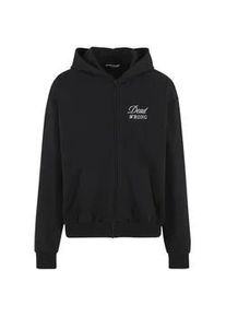 Kapuzenpullover "Upscale by Mister Tee Dangerous Grounds Oversize Zip Hoody", Herren, Gr. M, schwarz, 100% Baumwolle, UPSCALE BY MISTER TEE, mehrfarbig, loose fit, ohne Ausschnitt, Pullover Kapuzenpullover