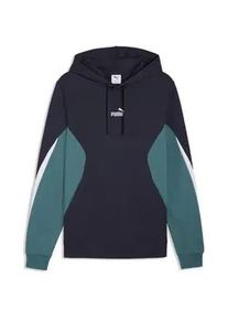 Hoodie Puma "Essentials Colourblock Hoodie Herren", Herren, Gr. XS, new navy blau, Obermaterial: 37% Baumwolle, 63% Polyester; Rippe: 3% Elasthan, 97% Baumwolle; Seitentasche &ndash; Oben: 100% Baumwolle, normal, Sweatshirts Hoodie
