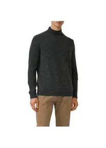 Stehkragenpullover s.Oliver, Herren, Gr. L, anthrazit, Strick, Obermaterial: 50% Wolle, 50% Polyamid, unifarben, regular fit normal, ohne Ausschnitt, Rippb&uuml;ndchen, Pullover Stehkragenpullover, mit Stehkragen
