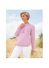 Strickpullover Casual Looks "Langarm-Pullover", Damen, Gr. 54, ros&eacute;, 50% Baumwolle, 50% Polyacryl, unifarben, Pullover Strickpullover