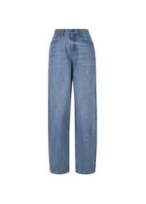 Bequeme Jeans Urban Classics "Urban Classics Damen Ladies High Waist 90 ́S Wide Leg Denim Pants", Damen, Gr. 31, Normalgr&ouml;&szlig;en, midstone washed, 100% Baumwolle, unifarben, Jeans