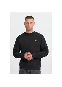 Rundhalspullover Blend "BHPova", Herren, Gr. XL, schwarz, Sweatware, 60% Baumwolle, 40% Polyester, unifarben, normal normal, Rundhals, Pullover Rundhalspullover, Klassischer Sweatpullover mit Rundhalsausschnitt