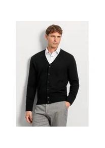 Strickpullover OLYMP "OLYMP Casual Strick", Herren, Gr. S, schwarz, 100% Schurwolle, Pullover Strickpullover