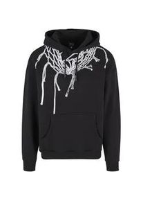 Kapuzenpullover K1x "K1x Herren KXM241-013-1 K1x Net Hoody", Herren, Gr. S, schwarz, 80% Baumwolle, 20% Polyester, mehrfarbig, loose fit, ohne Ausschnitt, Pullover Kapuzenpullover