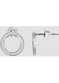 Adelia&acute;s Paar Ohrh&auml;nger ADELIA ́S "Damen Ohrringe &ndash; Ohrstecker aus 925 Silber mit Zirkonia", Damen, Gr. Damen, Silber 925 (Sterlingsilber), silber, Ohrringe, Ideal als Geschenk &ndash; dezent und elegant