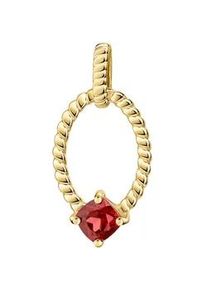 Kettenanh&auml;nger Firetti "Schmuck Geschenk Gold 333 Halsschmuck Anh&auml;nger ovale Form", gelbgoldfarben, rot, rot, Schmuckanh&auml;nger, Damen, Gelbgold 333, 0,95 g, Kettenanh&auml;nger, mit Granat