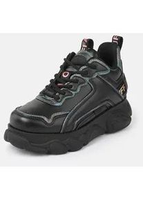 Plateausneaker Buffalo "CLD CHAI", Herren, Gr. 43, schwarz bunt, Lederimitat, Schuhe Plateausneaker, Chunky Sneaker, Halbschuh, Schn&uuml;rschuh mit Logoschriftzug