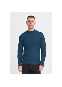 Strickpullover Blend "BHPattax", Herren, Gr. L, marineblaus melange, Grobstrick, 100% Polyacryl, unifarben, normal normal, Rundhals, Pullover Strickpullover, Klassischer Grobstrickpullover