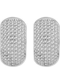 Adelia&acute;s Klappcreolen ADELIA ́S "Damen Ohrringe &ndash; Klappcreole aus 925 Silber mit Zirkonia", Damen, Gr. Damen, Silber 925 (Sterlingsilber), silber, Ohrringe Klappcreolen, Zum Verschenken an Menschen, die Ihnen am Herzen liegen