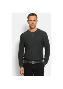 Strickpullover OLYMP "OLYMP Casual Strick", Herren, Gr. XL, anthrazit, 100% Baumwolle, Pullover Strickpullover