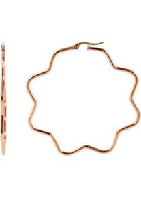 Adelia&acute;s Paar Creolen ADELIA ́S "Damen Ohrringe &ndash; Creole Blume aus Edelstahl", Damen, Gr. Damen, Edelstahl, gold, Ohrringe, Ein kleines Geschenk mit gro&szlig;er Wirkung