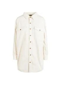 Kurzarmshirt Urban Classics "Urban Classics Damen Ladies Long Corduroy Overshirt", Damen, Gr. 4XL, sandwei&szlig;, 100% Baumwolle, unifarben, oversize, amerikanischer Ausschnitt, Shirts