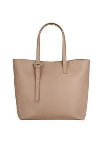 Shopper Bugatti "LUNA", Damen, Gr. B/H/T: 44cm x 33cm x 17cm onesize, beige, Kunstfaser, leicht gl&auml;nzend, unifarben, Taschen Shopper