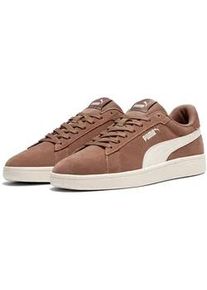 Sneaker Puma "SMASH 3.0", Damen, Gr. 39, totally taupe, warm wei&szlig;, Leder, unifarben, Schuhe Sneaker, klassische Tennissport-Silhouette, gepufferter Schuhkragen