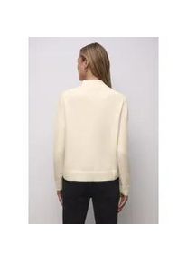 Stehkragenpullover Street One, Damen, Gr. 46, soft beige, Stoff, 30% Polyester, 27% Polyacryl, 23% Polyamid, 20% Viskose, unifarben, regular fit normal, Rundhals, B&uuml;ndchen, Pullover Stehkragenpullover, Grobstrick