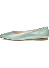 Ballerina Henry Stevens "Audrey B Businessschuh", Damen, Gr. 37, mint, Ziegennappa, Schuhe Ballerina, Damen Halbschuhe Leder handgefertigt, Slipper