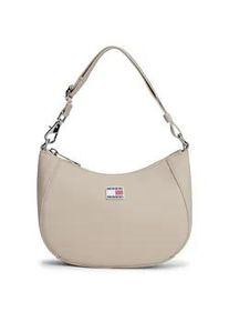 Tommy Hilfiger Schultertasche TOMMY JEANS "TJW DAILY ELEVATED SHOULDER BAG", Damen, Gr. B/H/T: 20cm x 13,5cm x 6cm, sandfarben, Lederimitat, Taschen Schultertasche, Damen Tragetasche mit verl&auml;ngerbarem Trageriemen