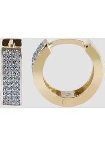 Adelia&acute;s Klappcreolen ADELIA ́S "Damen Ohrringe &ndash; Klappcreole aus 375 Gold mit Zirkonia", Damen, Gr. Damen, gold, Ohrringe Klappcreolen, Ein kleines Geschenk mit gro&szlig;er Wirkung